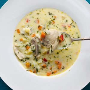 ciorba de pui a la grec 