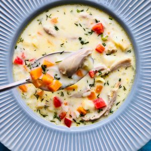 ciorba de pui a la grec 