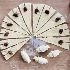 Croissante rapide cu Nutella