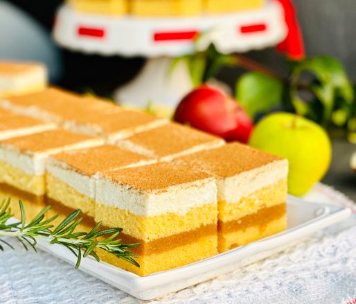 Prăjitura Toamna cu jeleu și mousse de mere