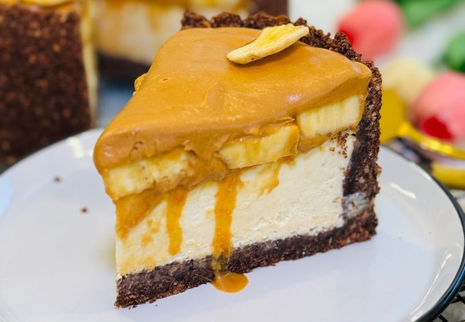 Cheesecake Banoffee cu banane și caramel