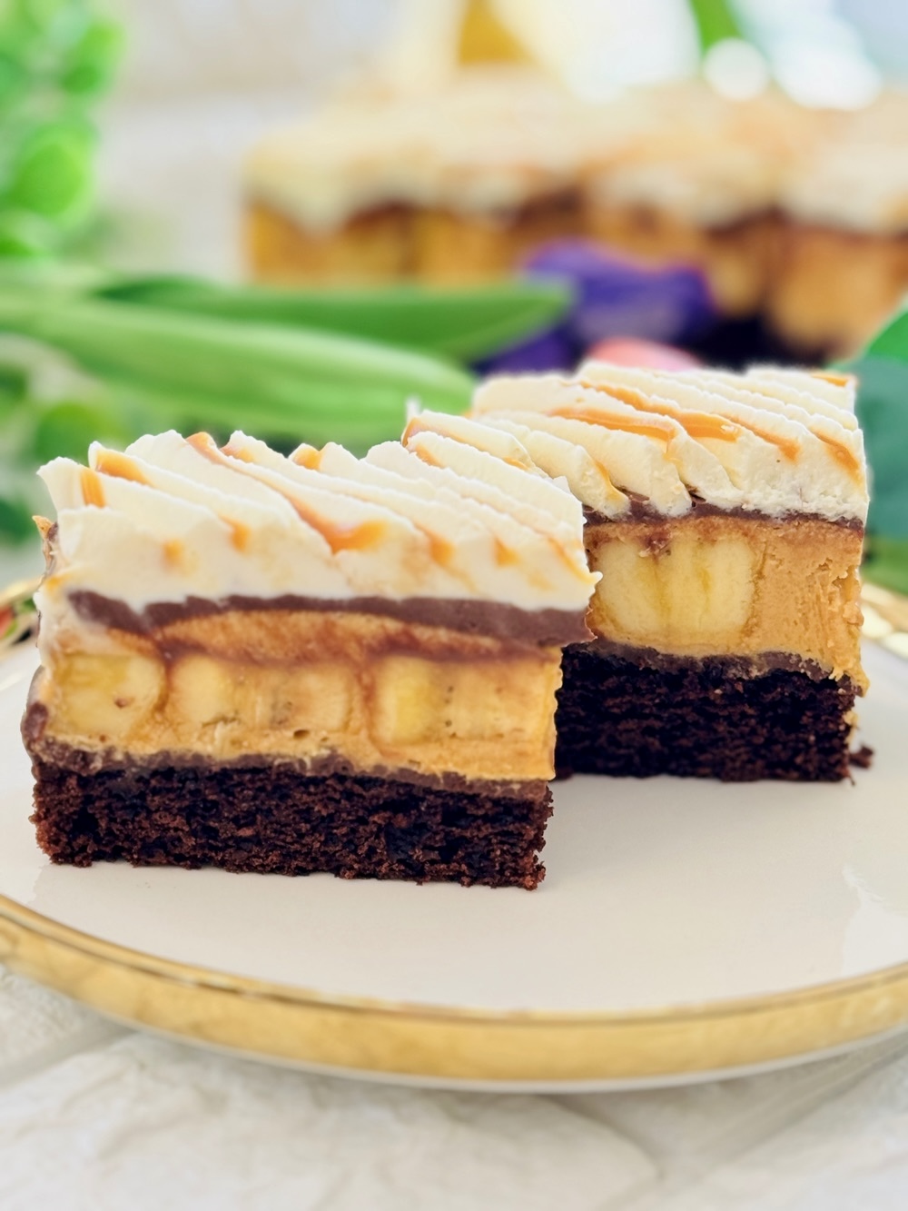 Prăjitură Banoffee cu banane, caramel și ciocolată