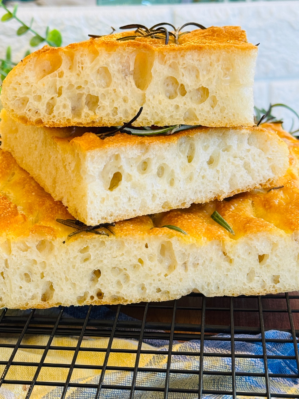 Focaccia cu rozmarin fără frământare