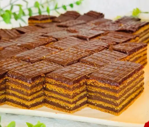 Foi cu zahăr ars și cremă de ciocolată