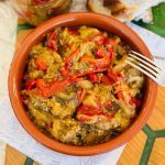 Salată de vinete cu ardei copți la borcan pentru iarnă