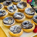 Pastéis de nata cu ciocolată și zmeură