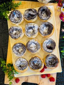 Pastéis de nata cu ciocolată și zmeură