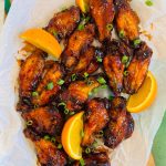 Aripioare glazurate cu miere și portocale