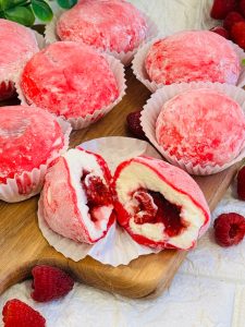 Mochi cu zmeură și mascarpone