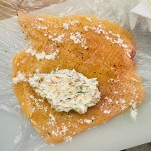 Piept de pui umplut cu ricotta