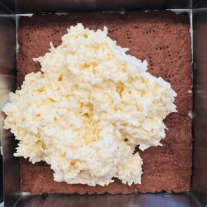 Prăjitură Bounty cu blat intens de cacao, cremă fină și lipicioasă de cocos și glazură delicată de ciocolată
