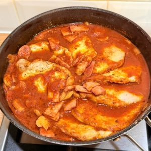 Escalop de porc cu ciuperci și șuncă - Escalop de porc Zingara