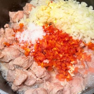 Mâncare de cartofi cu carne de porc - Tocănița de cartofi cu carne de porc 