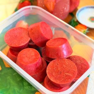Cuburi pentru Limonadă de căpșuni cu lime și miere