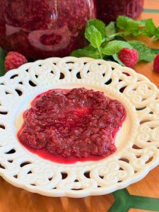 Dulceață de zmeură cu puțin zahăr 