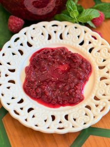 Dulceață de zmeură cu puțin zahăr 