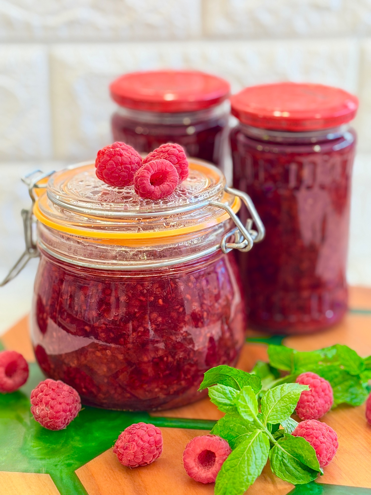 Dulceață de zmeură cu puțin zahăr