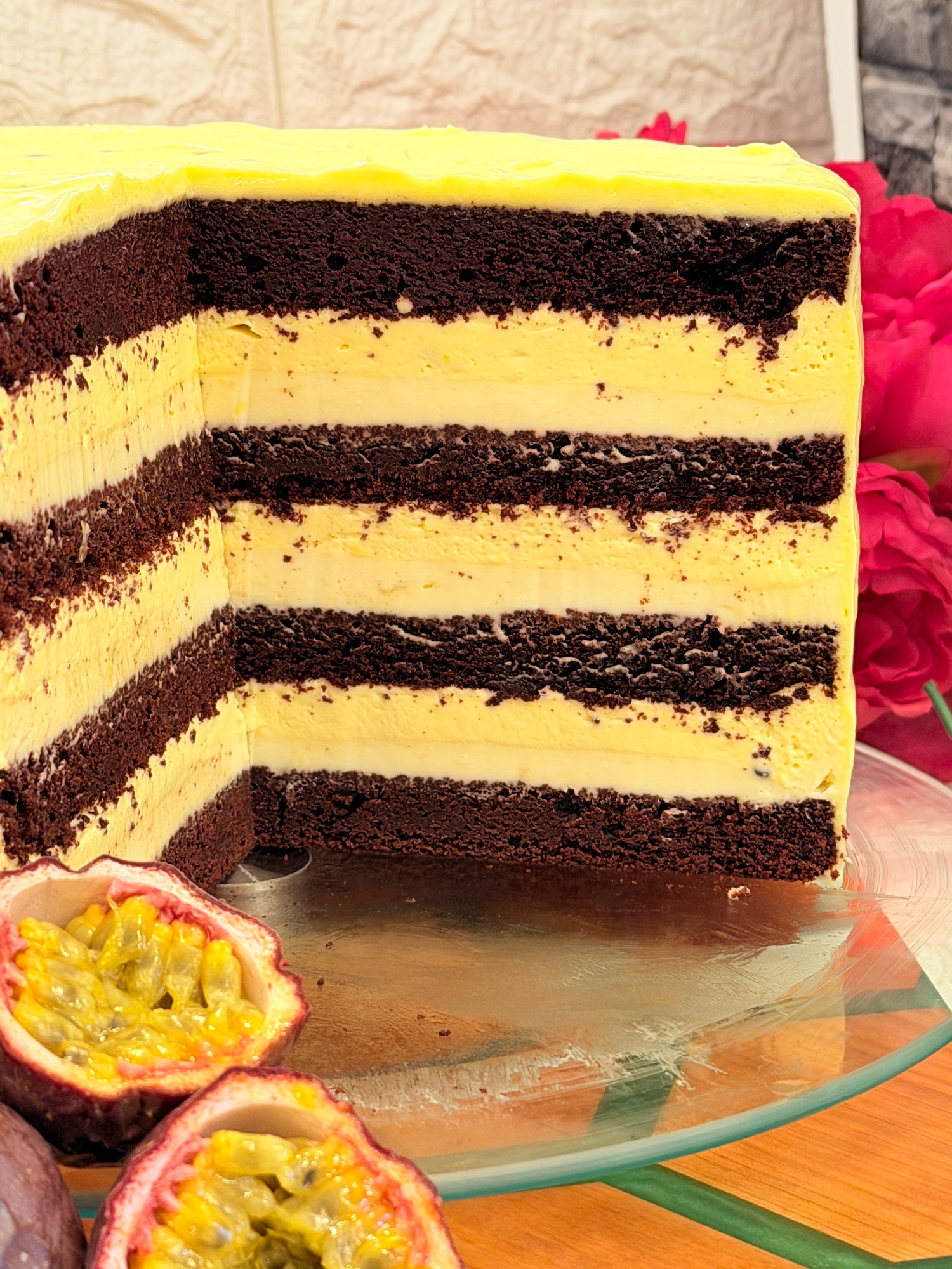 Tort Brigadeiro cu fructul pasiunii și ciocolată albă