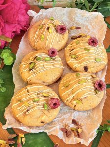 Cookies cu zmeură și fistic 