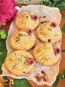 Cookies cu zmeură și fistic 