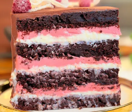 Tort Brigadeiro cu cocos și zmeură