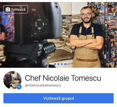 Urmărește-l pe Chef Nicolaie Tomescu pe Facebook